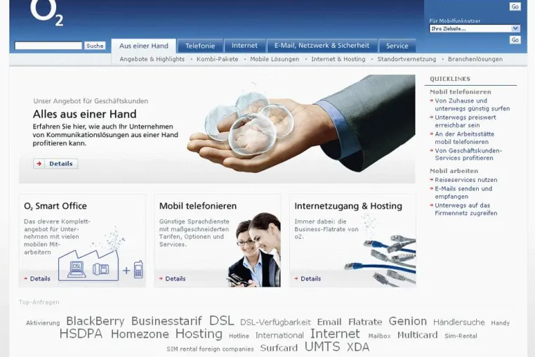 Bild: arsmedium und Interone relaunchen Business-Bereich von o2online.de