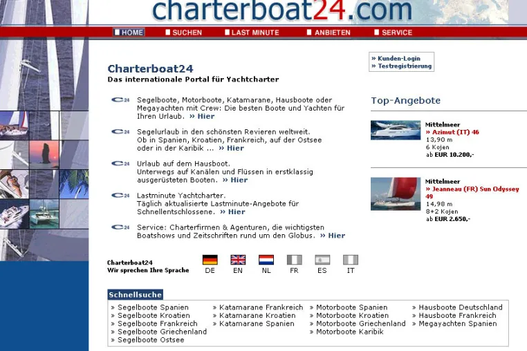 Charterboat24 - Neue Internet-Plattform für Charterer & Vercharterer Bild: Charterboat24 - Neue Internet-Plattform für Charterer & Vercharterer