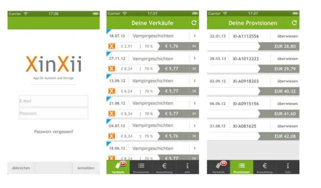 Bild: XinXii startet Autoren-App für iPhone: Neuer Service für Selfpublisher