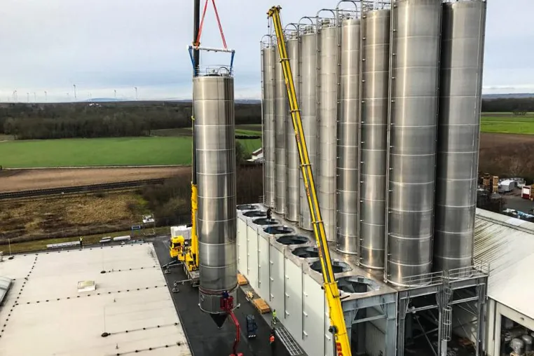 Logistikspezialist GREIWING erweitert Hochsiloanlage in Worms Bild: Logistikspezialist GREIWING erweitert Hochsiloanlage in Worms