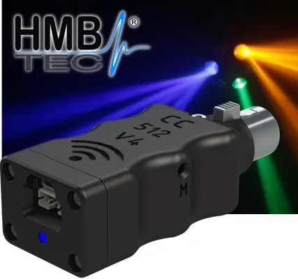 Bild: Frankfurt am Main, Juni 2019: CC512-V4 wireless WiFi-Artnet-DMX-Interface mit neuen Features & Optionen
