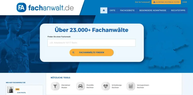 Bild: Fachanwalt.de feiert 10-jähriges Jubiläum: Über 23.000 gelistete Fachanwälte und viele Extras