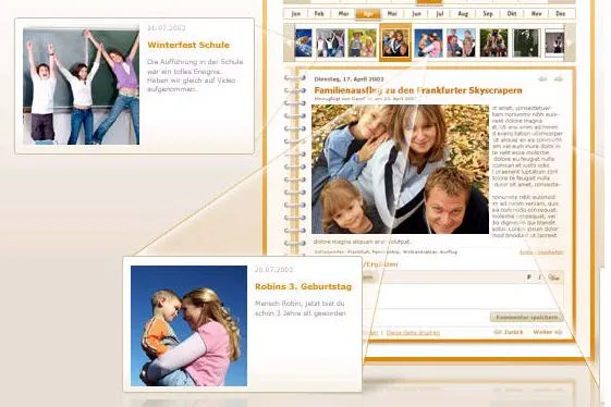 Bild: Ein Leben lang dabei: Multimediales Familienalbum für Foto, Video und Text geht online