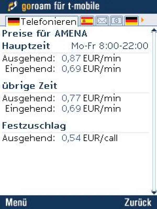 goroam - Roamingpreise vergleichen