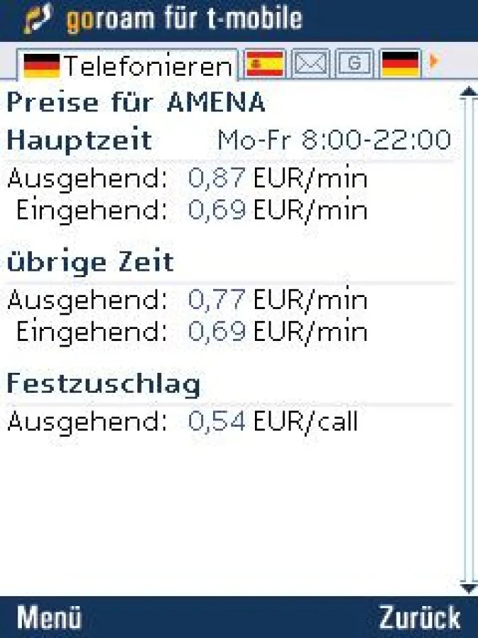 goroam - Roamingpreise vergleichen
