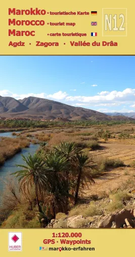 Bild: Marokko Reiseführer Landkarte: N12 - Agdz • Zagora • Vallée du Drâa