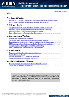 Bild: EUWID startet Online-Publikation „Themenbrief Contracting und Energiedienstleistungen“