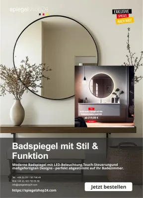 Bild: Direktvertrieb aus Dortmund: Spiegelshop24 setzt seit 2014 auf maßgefertigte Spiegel nach CE-Norm