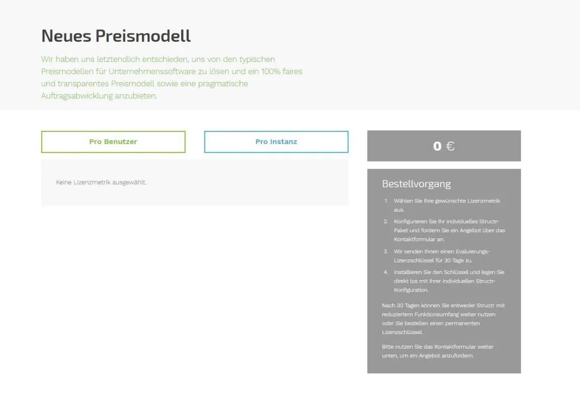 Neue Preisgestaltung der Structr-Graphanwendungssoftware