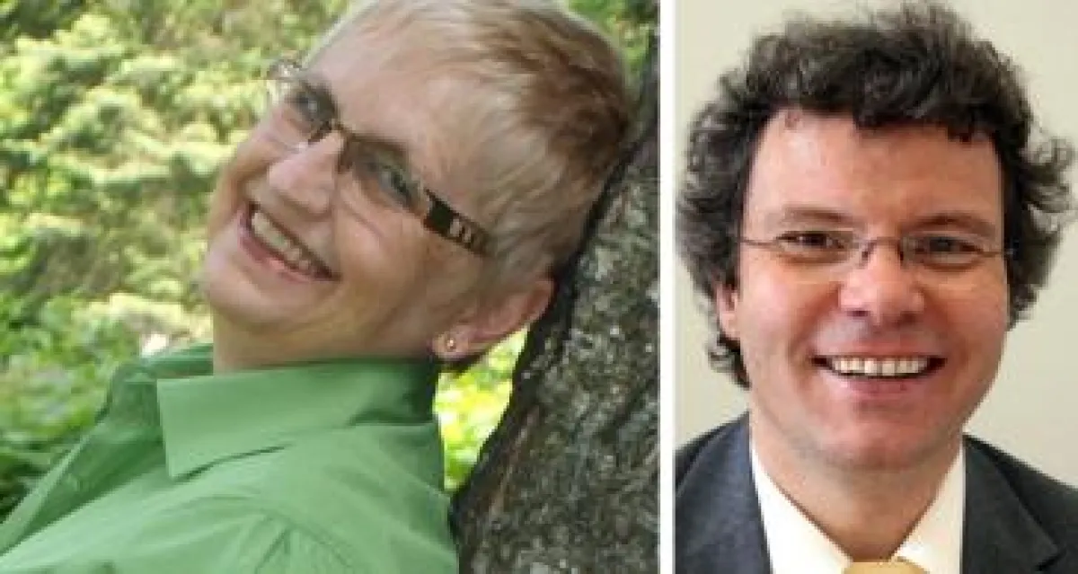 Zu Gast im Atelier Klint: Antonia Scheib-Berten (Weinheim) und Dr. Hans-Jürgen Wilhelm (Hamburg)