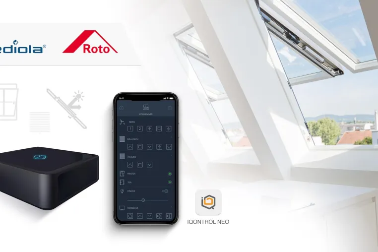 Bild: mediola® integriert auch Roto Dachfenster