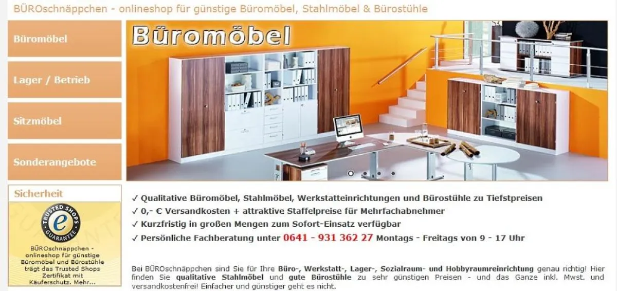 Der Büromöbel onlineshop von BÜROschnäppchen erhält das Trusted Shops Gütesiegel