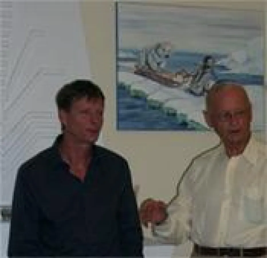 Uwe Bauch, CEO der community4you, begrüßte den Chemnitzer Ehrenbürger Prof. Carl Hahn