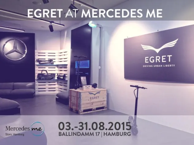 Bild: EGRET im Mercedes me Store Hamburg/ Ideen und Innovationen, der August wird technologisch