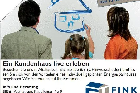 Bild: Fink Haus "Nullenergiehaus" Live-Kundenhausbesichtigung 27. und 28.02.2010