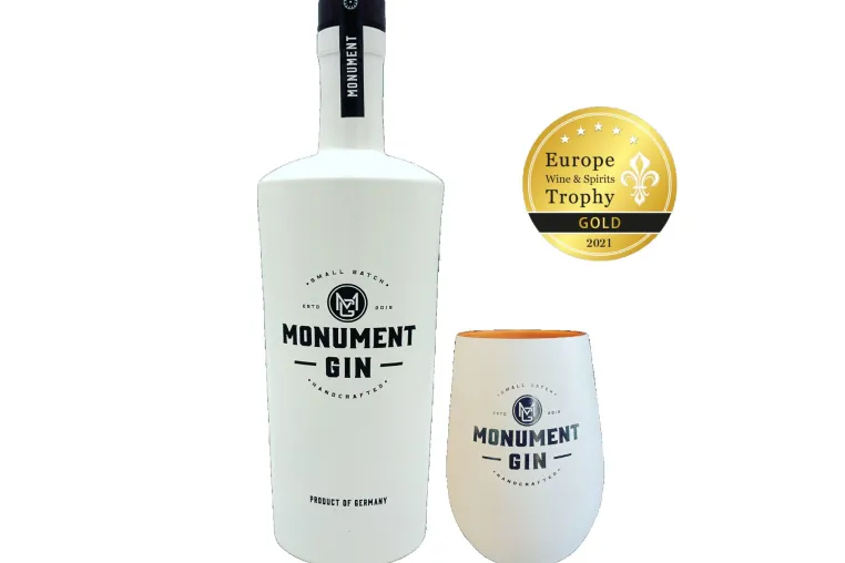 Bild: MONUMENT GIN – Europe Wine & Spirits Trophy Luxembourg 2021 mit Gold ausgezeichnet