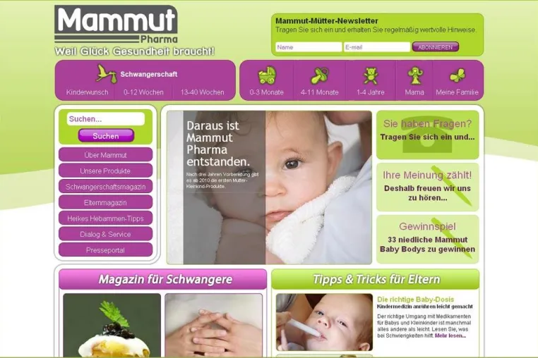 Bild: Vom Kinderwunsch bis zur Familie: Mammut Pharma-Website aktuell als besonders informativ hervorgehoben