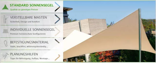 Bild: Sonnensegel und Zubehör online kaufen - Tipps & Anleitungen!