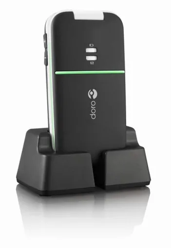 Doro spendiert dem PhoneEasy® 410gsm eine Ladeschale Bild: Doro spendiert dem PhoneEasy® 410gsm eine Ladeschale