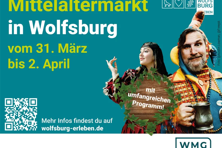 Bild: Mittelaltermarkt in der Wolfsburger Innenstadt