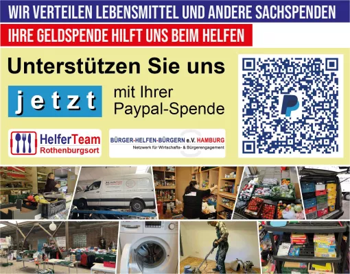 Bild: HelferTeam Rothenburgsort vom Verein Bürger helfen Bürgern e.V. Hamburg benötigt Ihre Unterstützung
