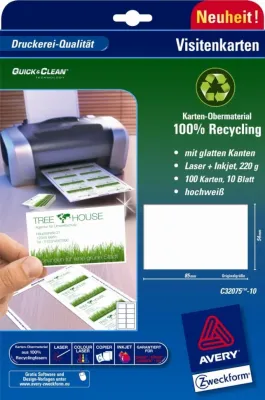 Bild: Umweltfreundliche Neuheit: Erste Recycling-Visitenkarten zum Selberdrucken