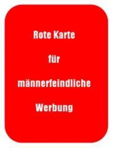 Bild: ROTE KARTE für Gewalt verharmlosende Brötchentüte