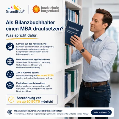 Bild: Als Bilanzbuchhalter den MBA draufsetzen: Warum sich der nächste akademische Karriereschritt lohnen kann