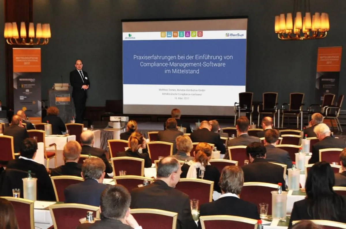 domeba-Geschäftsführer Matthias Domes referiert zu HSQE Compliance-Software