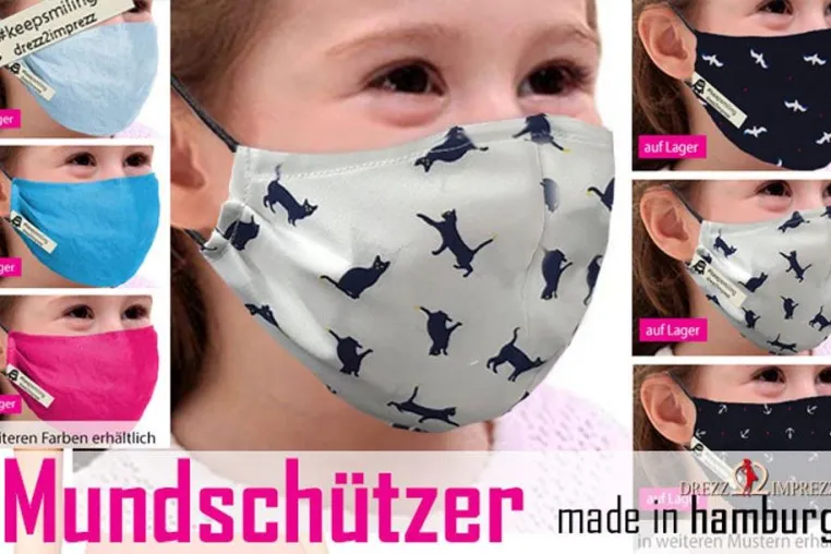 Bild: Drezz2Imprezz Mundschützer #keepsmiling speziell für Kinder