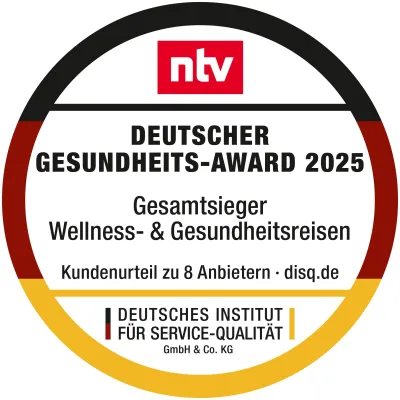 Wainando Travel erneut zum besten Anbieter für Wellness- und Gesundheitsreisen gekürt Bild: Wainando Travel erneut zum besten Anbieter für Wellness- und Gesundheitsreisen gekürt