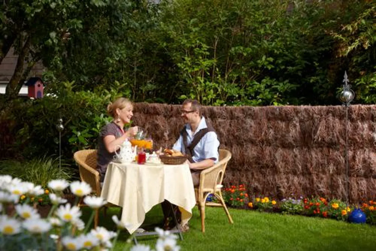 Heidekraut Sichtschutz und Windschutz in einem Privatgarten