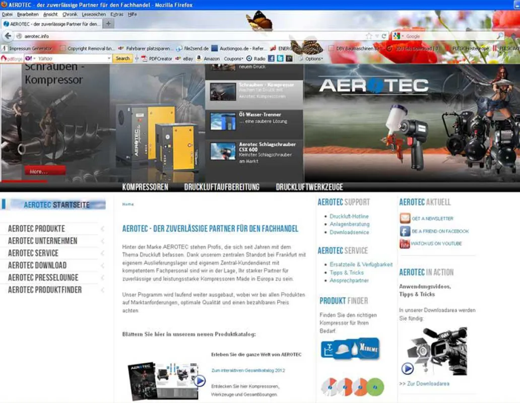 Screenshot der neuen Website