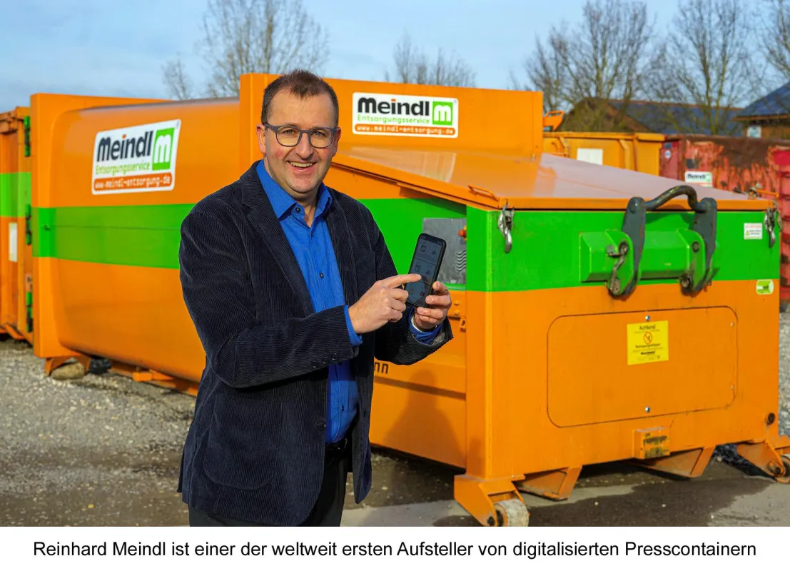 Reinhard Meindl ist einer der weltweit ersten Aufsteller von digitalisierten Presscontainern