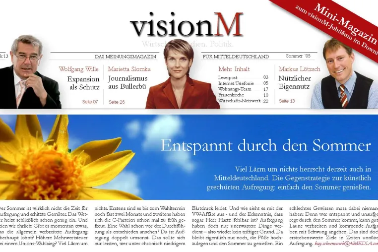 Bild: Meinungsmagazin visionM - Sommerausgabe 2005