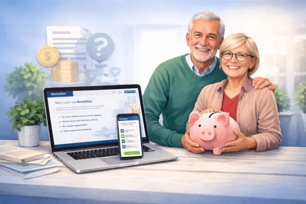 Bild: Altersvorsorge verständlich gemacht: GeldKlar.io veröffentlicht „RenteKlar“ – den strukturierten Selbst-Check
