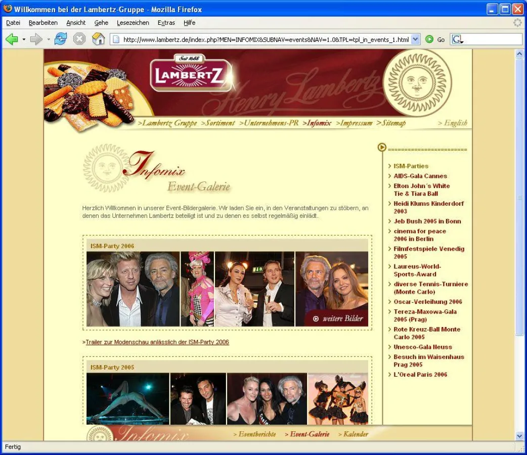 Die Internetseiten der lambertz-Gruppe haben eine neue \