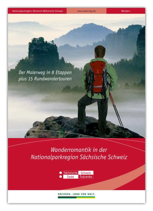 Titel der soeben neu erschienenen Wanderromantik-Broschüre des Tourismusverbandes Sächsische Schweiz