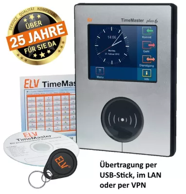 Bild: Zeiterfassung ELV-TimeMaster als Lösung zur Dokumentationspflicht zum Mindestlohngesetz