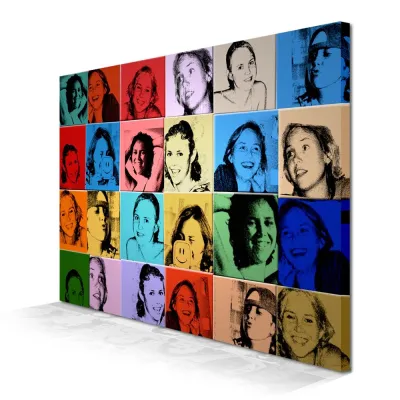 Bild: Pop-Art Adventskalender von Personal Art – aus 24 eigenen Fotos entsteht eine Collage à la Andy Warhol