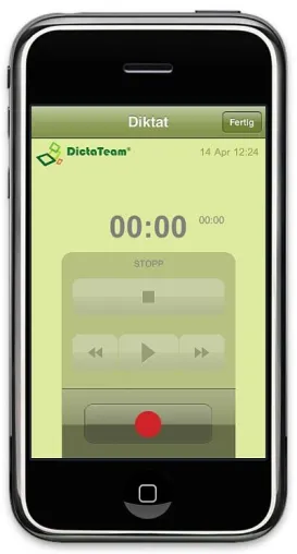 Bild: dictate on demand® mobile für das Apple iPhone mit Jabra GO® 6430 Headset auf der conhIT in Berlin vorgestellt