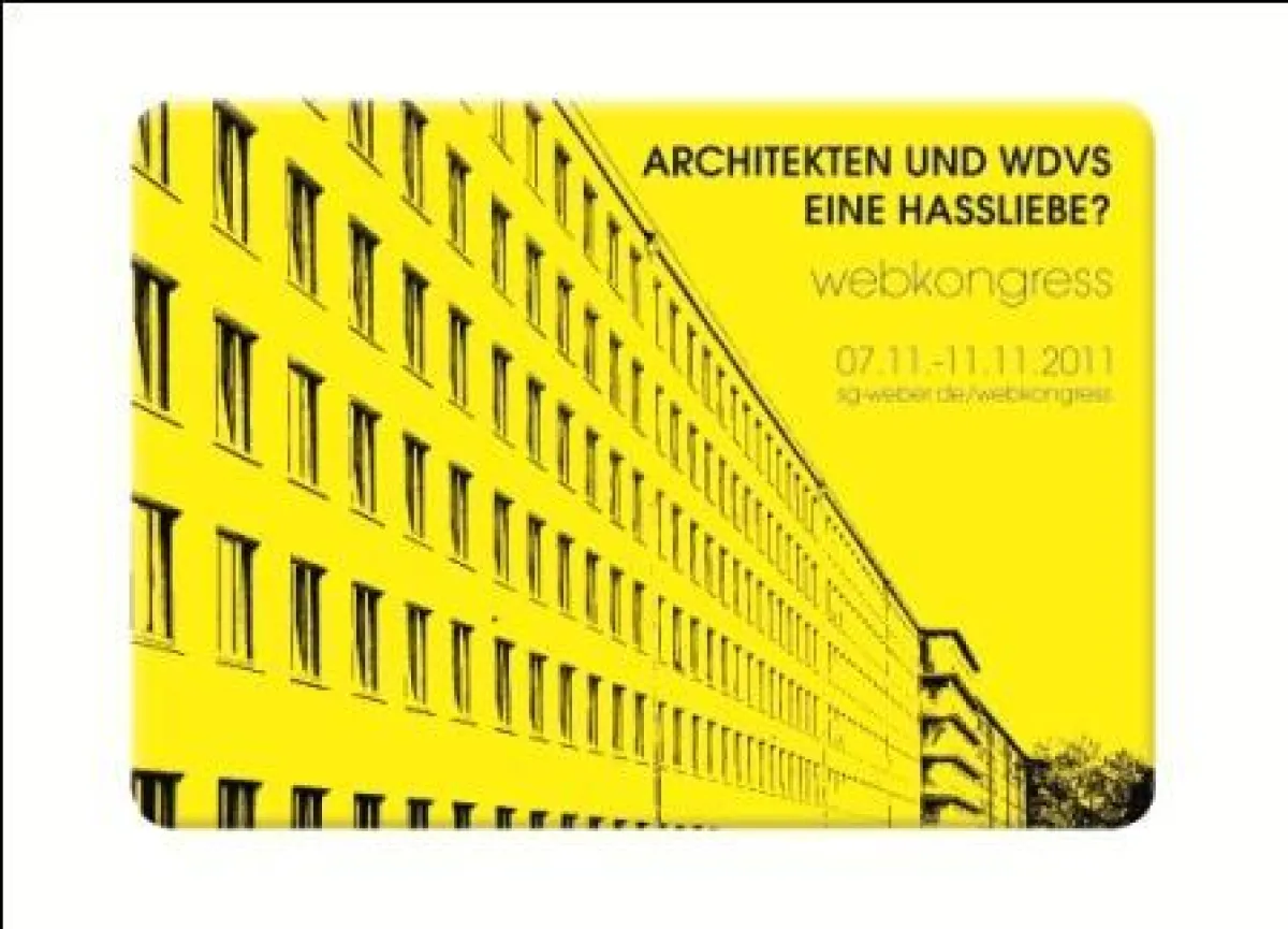 Vom 7. bis 11. November 2011 lädt Saint-Gobain Weber per Livestream zu einem Architekten-Webkongress ein.