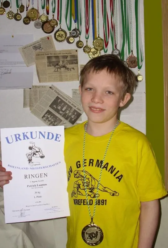 Erfolgreicher Krefelder Nachwuchsringer: Patrick Laumen