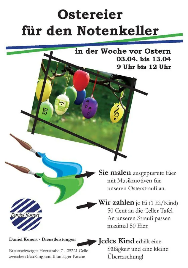 Plakat - Musikalische Eier im Notenkeller