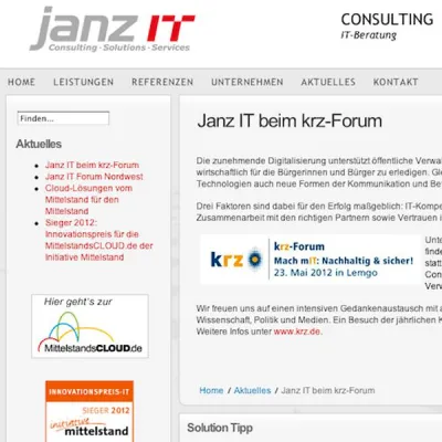 Bild: Janz IT AG beteiligt sich am krz-Forum in Detmold