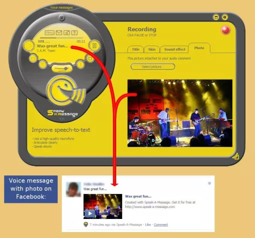 Bild: Speak-A-Message bringt Facebook das Sprechen bei