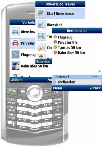 Bild: Reisekostenabrechnung mit dem Handy