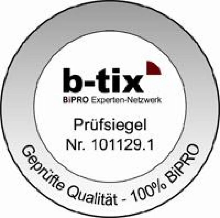 Dieses Gütesiegel der b-tix GmbH hat die LV 1871 erhalten