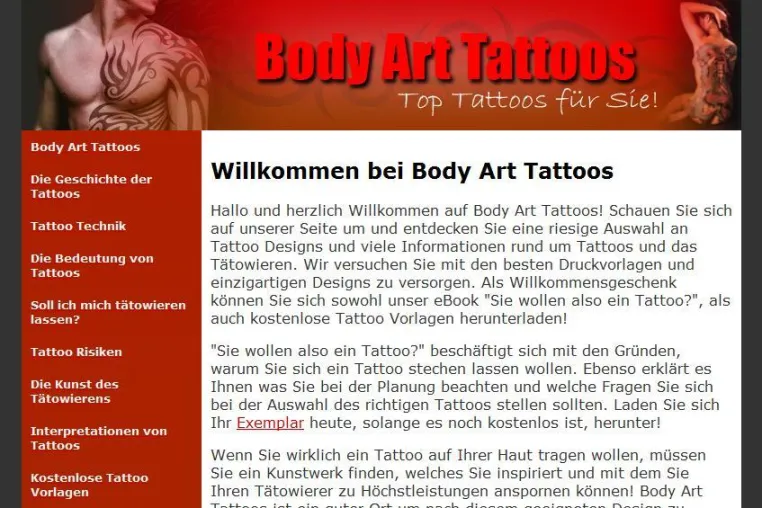 Bild: Body Art Tattoos - Informationen über Tattoo Vorlagen und Tätowierung