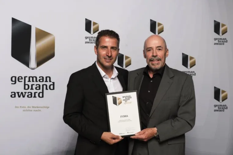 Bild: Erneut für erfolgreiche Markenführung ausgezeichnet: FUMA wurde der German Brand Award 2017 verliehen